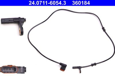 Sensor, wheel speed ATE 24.0711-6054.3