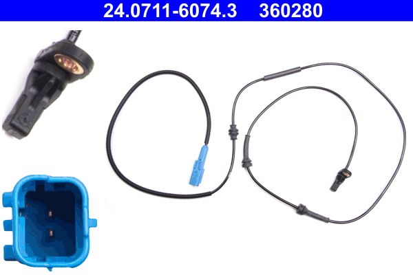 ATE 24.0711-6074.3 Sensor, wheel speed