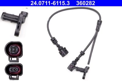 Sensor, wheel speed ATE 24.0711-6115.3