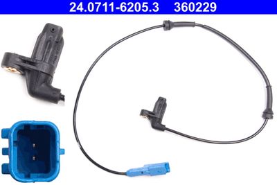Sensor, wheel speed ATE 24.0711-6205.3