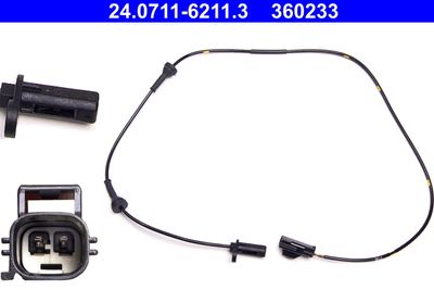 Sensor, wheel speed ATE 24.0711-6211.3
