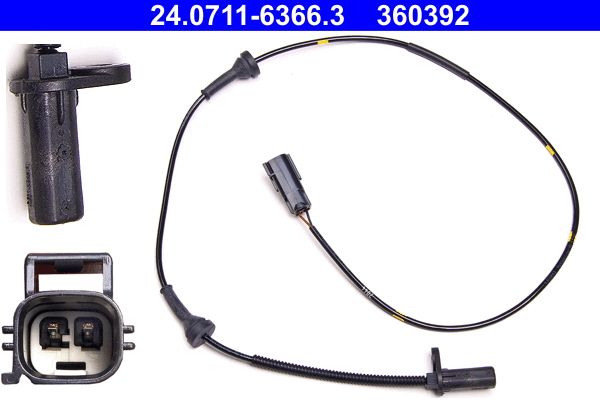 ATE 24.0711-6366.3 Sensor, wheel speed