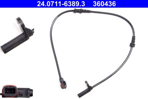ATE 24.0711-6389.3 Sensor, wheel speed