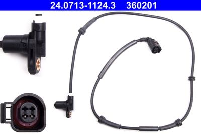 Sensor, wheel speed ATE 24.0713-1124.3
