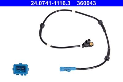 Sensor, wheel speed ATE 24.0741-1116.3