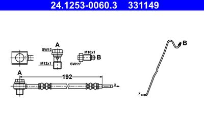 Brake Hose ATE 24.1253-0060.3