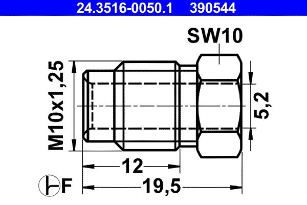 ATE 24.3516-0050.1 Union Bolt