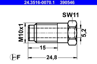 Union Bolt ATE 24.3516-0070.1