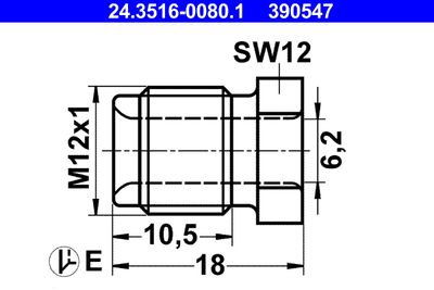 Union Bolt ATE 24.3516-0080.1