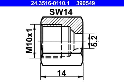 Union Nut ATE 24.3516-0110.1