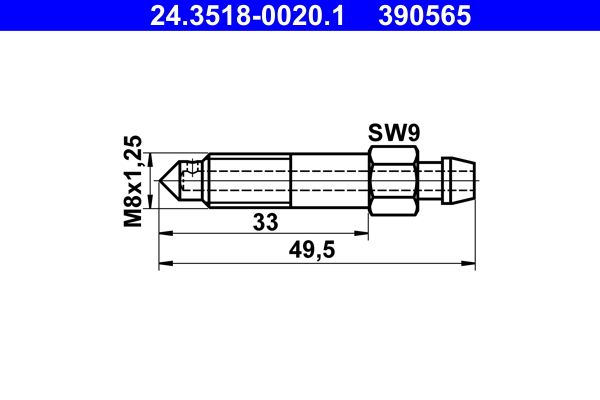 ATE 24.3518-0020.1 Breather Screw/Valve