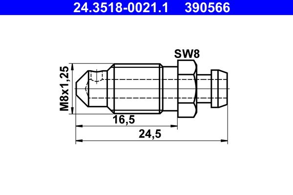 ATE 24.3518-0021.1 Breather Screw/Valve