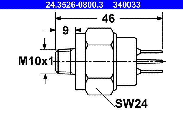 ATE 24.3526-0800.3 Stop Light Switch