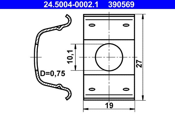 ATE 24.5004-0002.1 Holding Bracket, brake hose