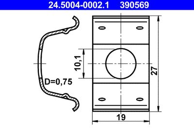 Holding Bracket, brake hose ATE 24.5004-0002.1