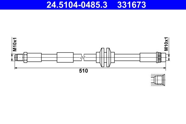ATE 24.5104-0485.3 Brake Hose