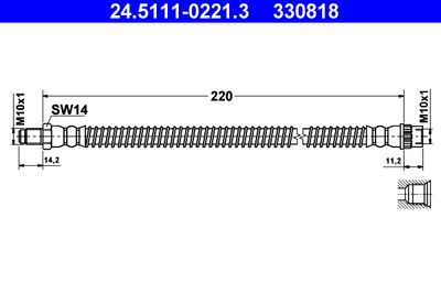 Brake Hose ATE 24.5111-0221.3