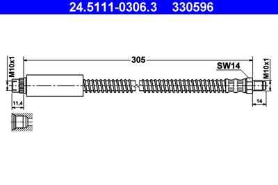 Brake Hose ATE 24.5111-0306.3