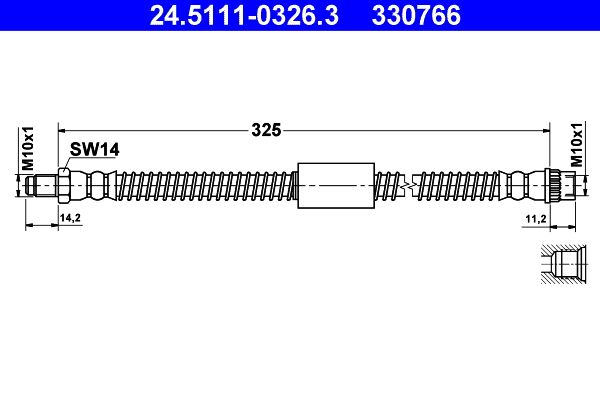 ATE 24.5111-0326.3 Brake Hose