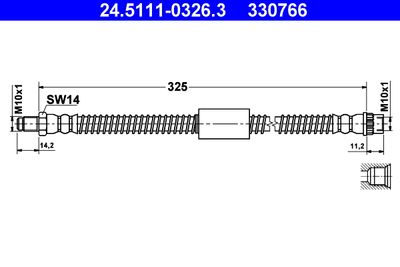 Brake Hose ATE 24.5111-0326.3