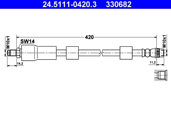 ATE 24.5111-0420.3 Brake Hose