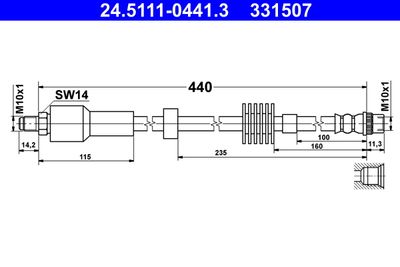 Brake Hose ATE 24.5111-0441.3