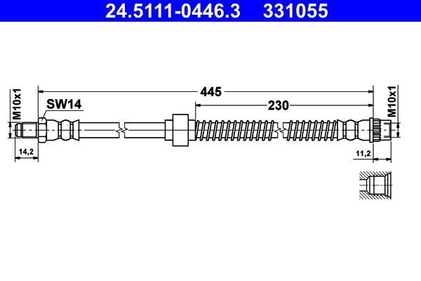 ATE 24.5111-0446.3 Brake Hose