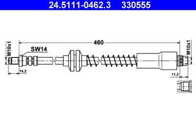 Brake Hose ATE 24.5111-0462.3