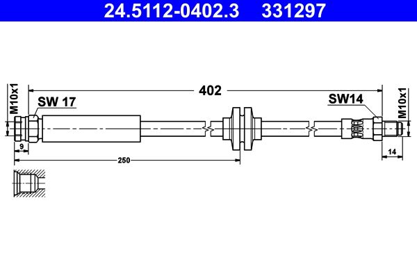 ATE 24.5112-0402.3 Brake Hose
