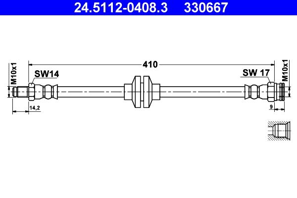 ATE 24.5112-0408.3 Brake Hose
