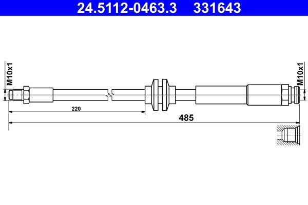 ATE 24.5112-0463.3 Brake Hose