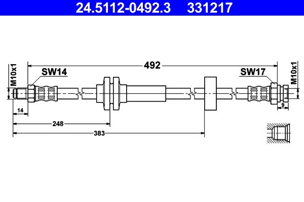 ATE 24.5112-0492.3 Brake Hose