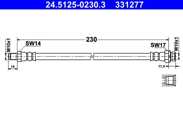 ATE 24.5125-0230.3 Brake Hose