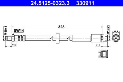 Brake Hose ATE 24.5125-0323.3