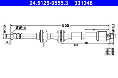 Brake Hose ATE 24.5125-0555.3