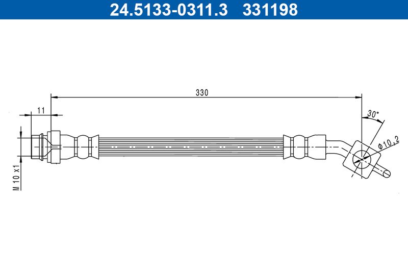 ATE 24.5133-0311.3 Brake Hose