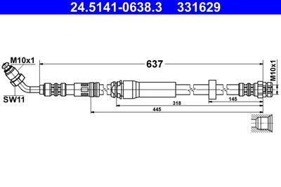 Brake Hose ATE 24.5141-0638.3