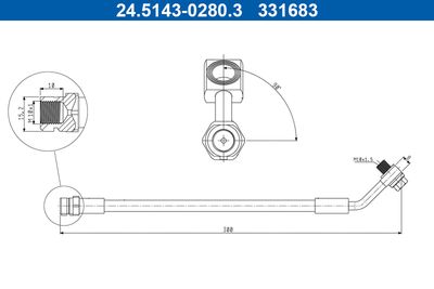 Brake Hose ATE 24.5143-0280.3