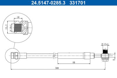 Brake Hose ATE 24.5147-0285.3