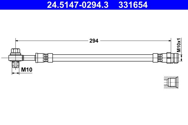ATE 24.5147-0294.3 Brake Hose