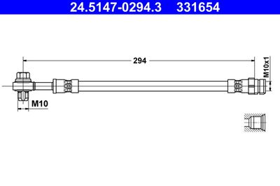 Brake Hose ATE 24.5147-0294.3