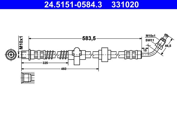ATE 24.5151-0584.3 Brake Hose