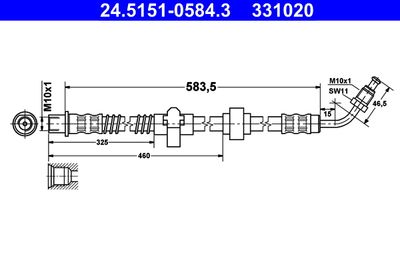 Brake Hose ATE 24.5151-0584.3