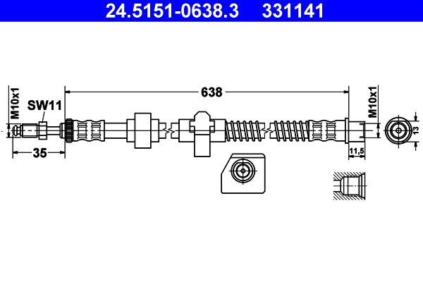 ATE 24.5151-0638.3 Brake Hose