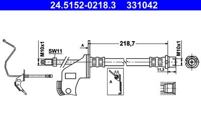 Brake Hose ATE 24.5152-0218.3