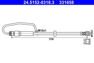 Brake Hose ATE 24.5152-0318.3