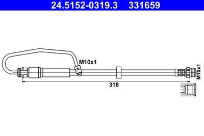 Brake Hose ATE 24.5152-0319.3
