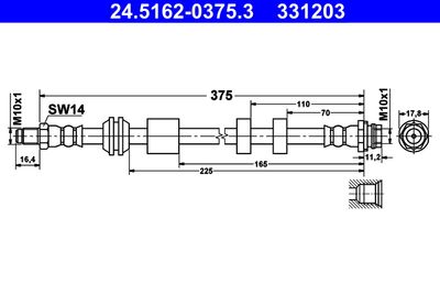 Brake Hose ATE 24.5162-0375.3