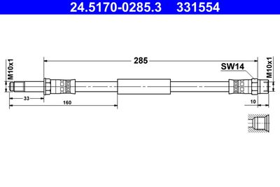 Brake Hose ATE 24.5170-0285.3