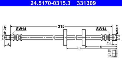 Brake Hose ATE 24.5170-0315.3